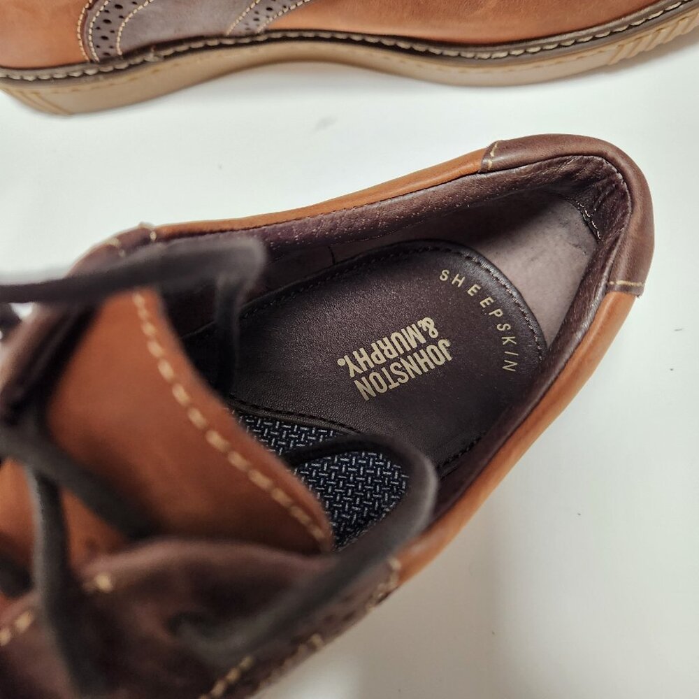 Johnston and Murphy Wallace Saddle Shoes Men's 9 M Chestnut Oiled Leather - Picture 11 of 16